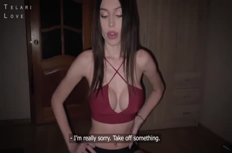 Русская бабенка с большой грудью классно работает ротиком