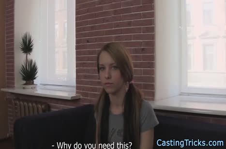 Отвязная студентка пришла пробовать себя на кастинге